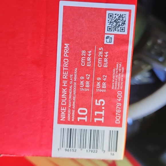 Nike Dunk Hi Retro Armory Navy/Mineral Slate 10 - Picture 4 of 4